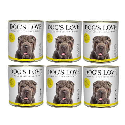 DOG'S LOVE Huhn - kurczak z gruszką, komosą ryżową 6 x 800g DOG'S LOVE Huhn - kurczak z gruszką, komosą ryżową 6 x 800g