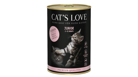 CAT’S LOVE Junior Huhn kurczak z algami i olejem z krokosza 400g CAT’S LOVE Junior Huhn kurczak z algami i olejem z krokosza 400g