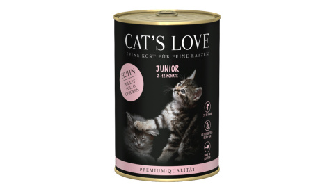 CAT’S LOVE Junior Huhn kurczak z algami i olejem z krokosza 400g