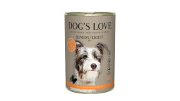 DOG'S LOVE Senior Pute Light - indyk karma dla starszych psów 6x400g
