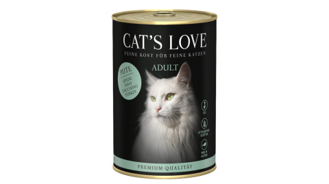 CAT'S LOVE Pute - indyk z olejem z łososia i kocim tymiankiem 400g