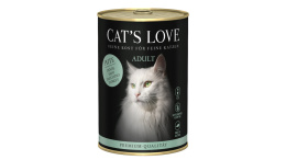 CAT'S LOVE Pute - indyk z olejem z łososia i kocim tymiankiem 400g x 6 szt.