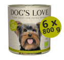 DOG'S LOVE BIO Huhn - kurczak z kaszą gryczaną, selerem i bazylią 800g x 6 szt.