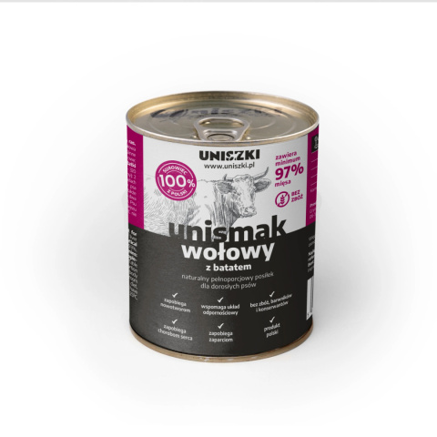 UNISZKI UNIsmak wołowina z batatem 850 g 97% mięsa