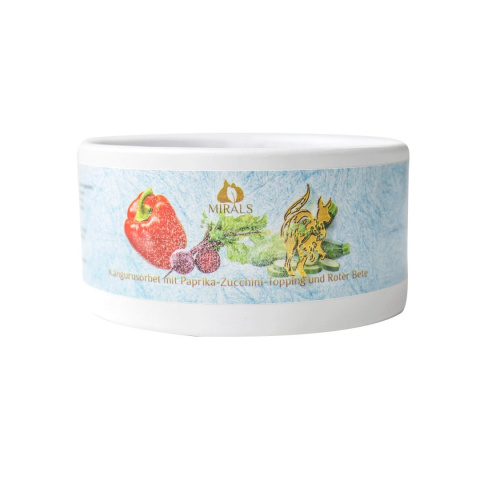MIRALS Kangurusorbet - mięso kangura z papryką, cukinią i buraczkami - lody dla psa 20g MIRALS Kangurusorbet - mięso kangura z papryką, cukinią i buraczkami - lody dla psa 20g