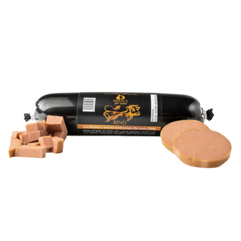 MIRALS CAT Rindwurst - kiełbaska z mięsa wołowego dla kota 200g MIRALS CAT Rindwurst - kiełbaska z mięsa wołowego dla kota 200g