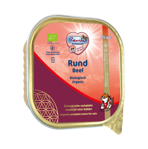 Renske Cat BIO Wołowina 85g Karma mokra dla kota Renske Cat BIO Wołowina 85g Karma mokra dla kota
