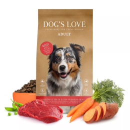DOG'S LOVE Rind - wołowina z batatami i buraczkami 2 kg