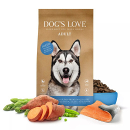 DOG'S LOVE Lachs - łosoś z batatami i spiruliną 12 kg