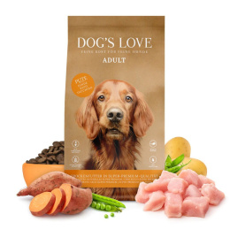 DOG'S LOVE Pute - indyk z batatami i cukinią 12kg
