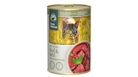 PURE NATURE CAT Rind Wild - wołowina z dziczyzną i kocimiętką 400g