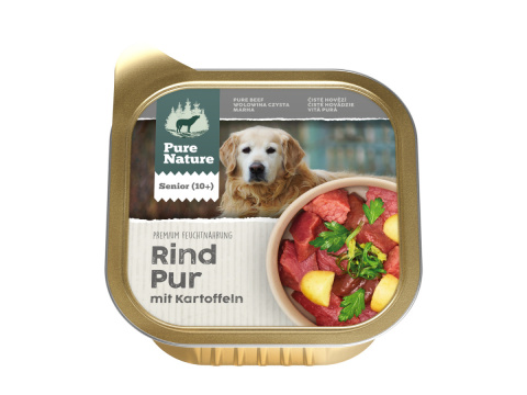 PURE NATURE DOG Senior Rind Pur wołowina z ziemniakami i algami dla seniora 150g