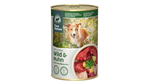 PURE NATURE DOG Wild Huhn dziczyzna i kurczak z żurawiną 400g