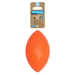 PitchDog Piłka Rugby do aportowania śr. 9 cm, dł. 14 cm Orange