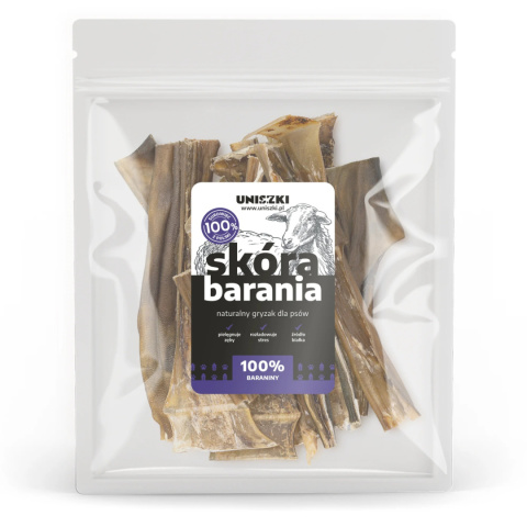 Uniszki Skóra barania 100g - gryzak dla psa Uniszki Skóra barania 100g - gryzak dla psa