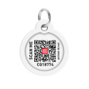 WAUDOG Zawieszka okragła z identyfikatotem QR GPS metalowa Corgi 25mm