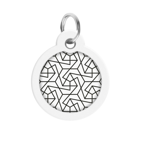 WAUDOG Zawieszka okragła z identyfikatotem QR GPS metalowa Geometria 30mm WAUDOG Zawieszka okragła z identyfikatotem QR GPS metalowa Geometria 30mm