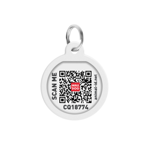 WAUDOG Zawieszka okragła z identyfikatotem QR GPS metalowa NASA 30mm WAUDOG Zawieszka okragła z identyfikatotem QR GPS metalowa NASA 30mm