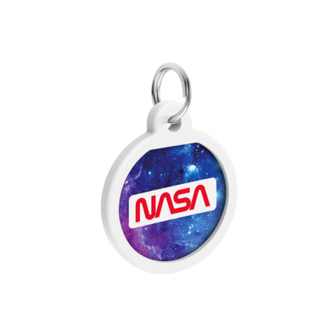WAUDOG Zawieszka okragła z identyfikatotem QR GPS metalowa NASA 30mm WAUDOG Zawieszka okragła z identyfikatotem QR GPS metalowa NASA 30mm