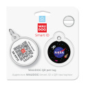 WAUDOG Zawieszka okragła z identyfikatotem QR GPS metalowa NASA 30mm