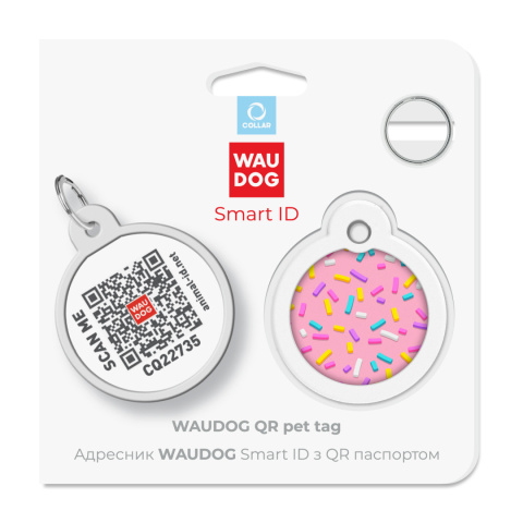 WAUDOG Zawieszka okragła z identyfikatotem QR GPS metalowa MARSHMELLOW 30mm WAUDOG Zawieszka okragła z identyfikatotem QR GPS metalowa MARSHMELLOW 30mm