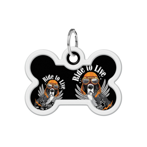 WAUDOG Zawieszka z identyfikatotem QR GPS metalowa Ride To Live WAUDOG Zawieszka z identyfikatotem QR GPS metalowa Ride To Live