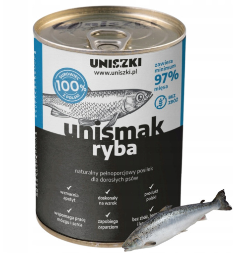 UNISZKI UNIsmak ryba 410g 97% mięsa UNISZKI UNIsmak ryba 410g 97% mięsa