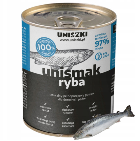 UNISZKI UNIsmak ryba 800 g 97% mięsa UNISZKI UNIsmak ryba 800 g 97% mięsa