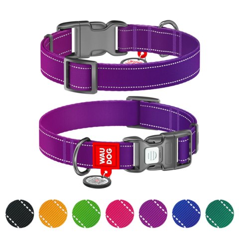 WAUDOG Obroża dla psa Nylon Mono M 28-40 cm Fioletowy WAUDOG Obroża dla psa Nylon Mono M 28-40 cm Fioletowy