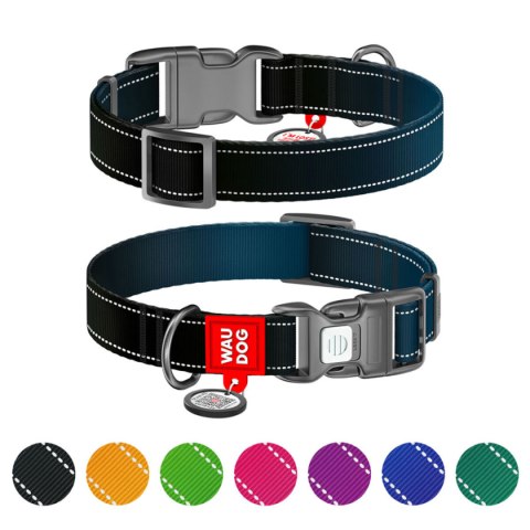 WAUDOG Obroża dla psa Nylon Mono M 28-40 cm Czarny WAUDOG Obroża dla psa Nylon Mono M 28-40 cm Czarny