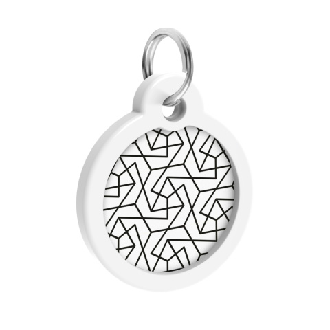 WAUDOG Zawieszka okragła z identyfikatotem QR GPS metalowa Geometria 30mm WAUDOG Zawieszka okragła z identyfikatotem QR GPS metalowa Geometria 30mm