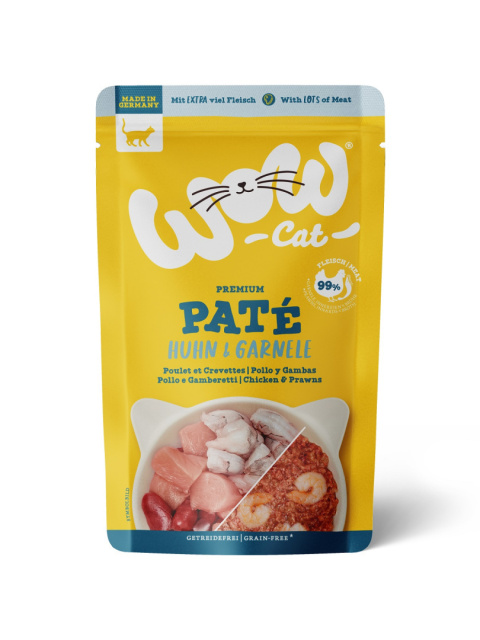 WOW CAT Huhn Garnelen - kurczak z krewetkami dla dorosłych kotów 125g WOW CAT Huhn Garnelen - kurczak z krewetkami dla dorosłych kotów 125g