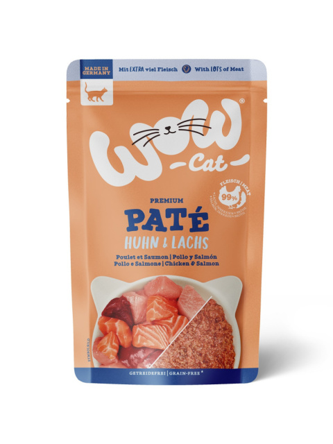 WOW CAT Huhn Lachs - kurczak z łososiem dla dorosłych kotów 125g WOW CAT Huhn Lachs - kurczak z łososiem dla dorosłych kotów 125g