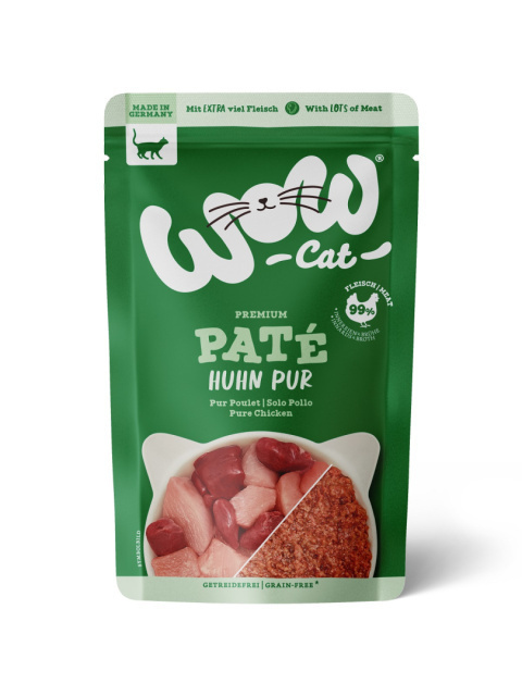 WOW CAT Huhn Pur - kurczak dla dorosłych kotów 125g