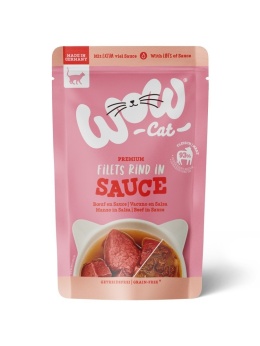 WOW CAT Rind in sauce - kawałki wołowiny w sosie 85g