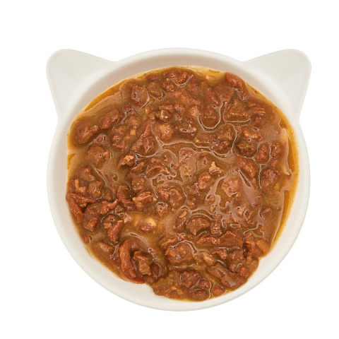 WOW CAT Rind in sauce - kawałki wołowiny w sosie 85g WOW CAT Rind in sauce - kawałki wołowiny w sosie 85g