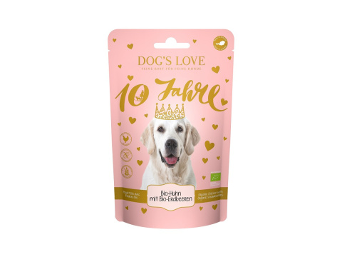 DOG'S LOVE BIO Chips - ekologiczne przysmaki dla psów - jubileuszowa edycja limitowana 150g DOG'S LOVE BIO Chips - ekologiczne przysmaki dla psów - jubileuszowa edycja limitowana 150g