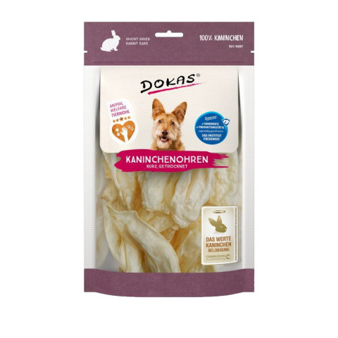DOKAS Długie Uszy Królicze 70 g - przysmak dla psa DOKAS Długie Uszy Królicze 70 g - przysmak dla psa