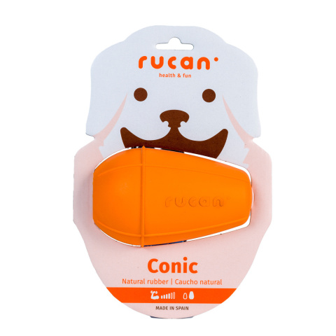 RUCAN CONIC BIG Orange - średnio twarda, zabawka STOŻEK na przysmaki RUCAN CONIC BIG Orange - średnio twarda, zabawka STOŻEK na przysmaki