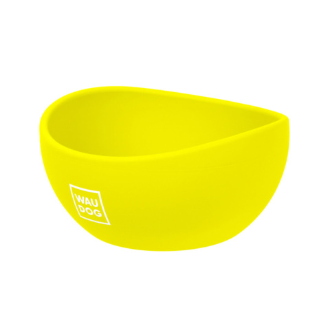WAUDOG Miska silikonowa 250 ml Żółta - dla małego psa i kota WAUDOG Miska silikonowa 250 ml Żółta - dla małego psa i kota