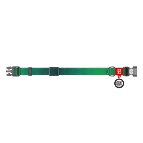 WAUDOG Obroża dla psa Nylon Mono L 33-49 cm Ciemnozielony WAUDOG Obroża dla psa Nylon Mono L 33-49 cm Ciemnozielony