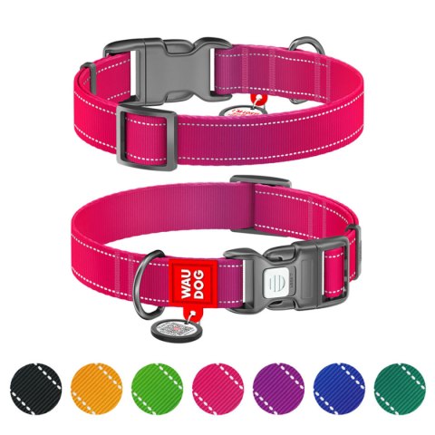 WAUDOG Obroża dla psa Nylon Mono S 25-35 cm Różowy WAUDOG Obroża dla psa Nylon Mono S 25-35 cm Różowy