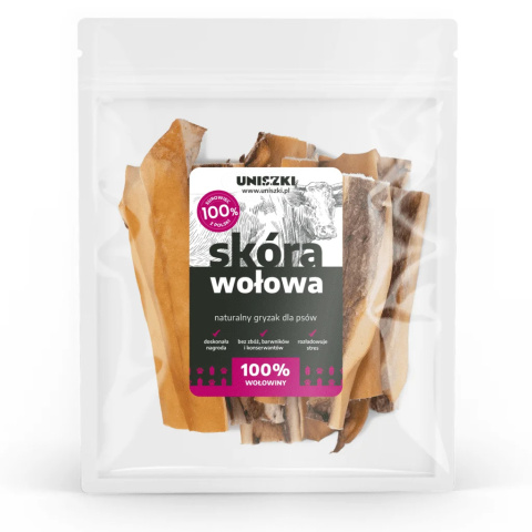 Uniszki Skóra wołowa - przysmak dla psa 100g Uniszki Skóra wołowa - przysmak dla psa 100g