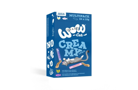 WOW CAT Creamy Snack Multipack 24x15g - zestaw WOW CAT Creamy Snack Multipack 24x15g - zestaw