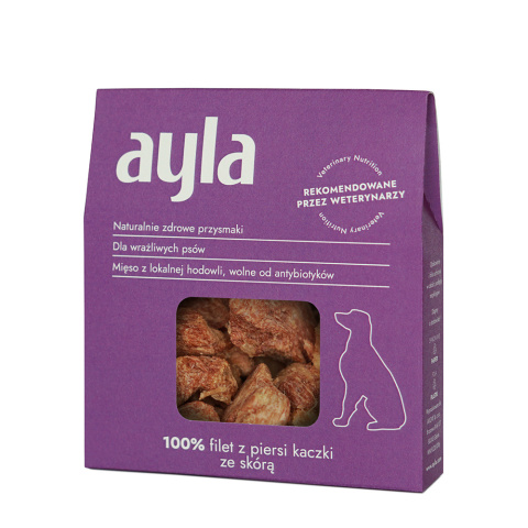 AYLA filet z piersi kaczki ze skórą - przysmaki liofilizowane dla psów (28g) AYLA filet z piersi kaczki ze skórą - przysmaki liofilizowane dla psów (28g)