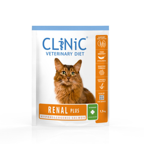 CLiNiC Veterinary Diet Cat Renal Plus Salmon 1,5 kg - sucha karma weterynaryjna dla kotów CLiNiC Veterinary Diet Cat Renal Plus Salmon 1,5 kg - sucha karma weterynaryjna dla kotów
