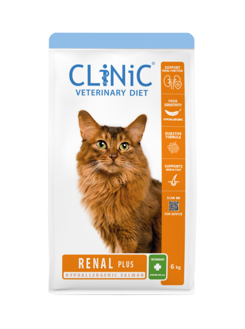 CLiNiC Veterinary Diet Cat Renal Plus Salmon 6kg - sucha karma weterynaryjna dla kotów CLiNiC Veterinary Diet Cat Renal Plus Salmon 6kg - sucha karma weterynaryjna dla kotów