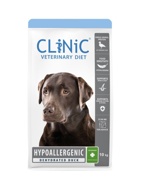 CLiNiC Veterinary Diet Dog Hypoallergenic Duck 10kg - sucha karma weterynaryjna dla psów CLiNiC Veterinary Diet Dog Hypoallergenic Duck 10kg - sucha karma weterynaryjna dla psów