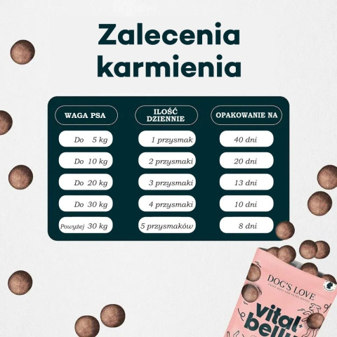 DOG'S LOVE VITAL+ Belly Stomach - zdrowe trawienie przysmaki funkcjonalne dla psa 150g DOG'S LOVE VITAL+ Belly Stomach - zdrowe trawienie przysmaki funkcjonalne dla psa 150g