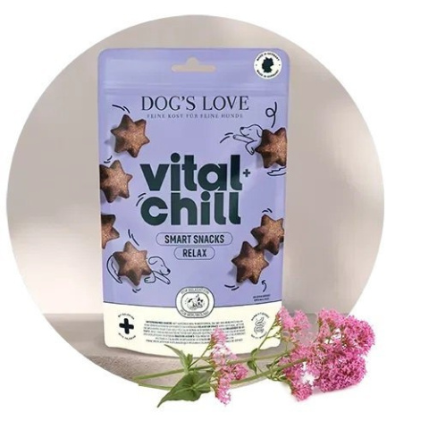 DOG'S LOVE VITAL+ Chill - relaks i redukcja stresu przysmaki funkcjonalne dla psa 150g DOG'S LOVE VITAL+ Chill - relaks i redukcja stresu przysmaki funkcjonalne dla psa 150g